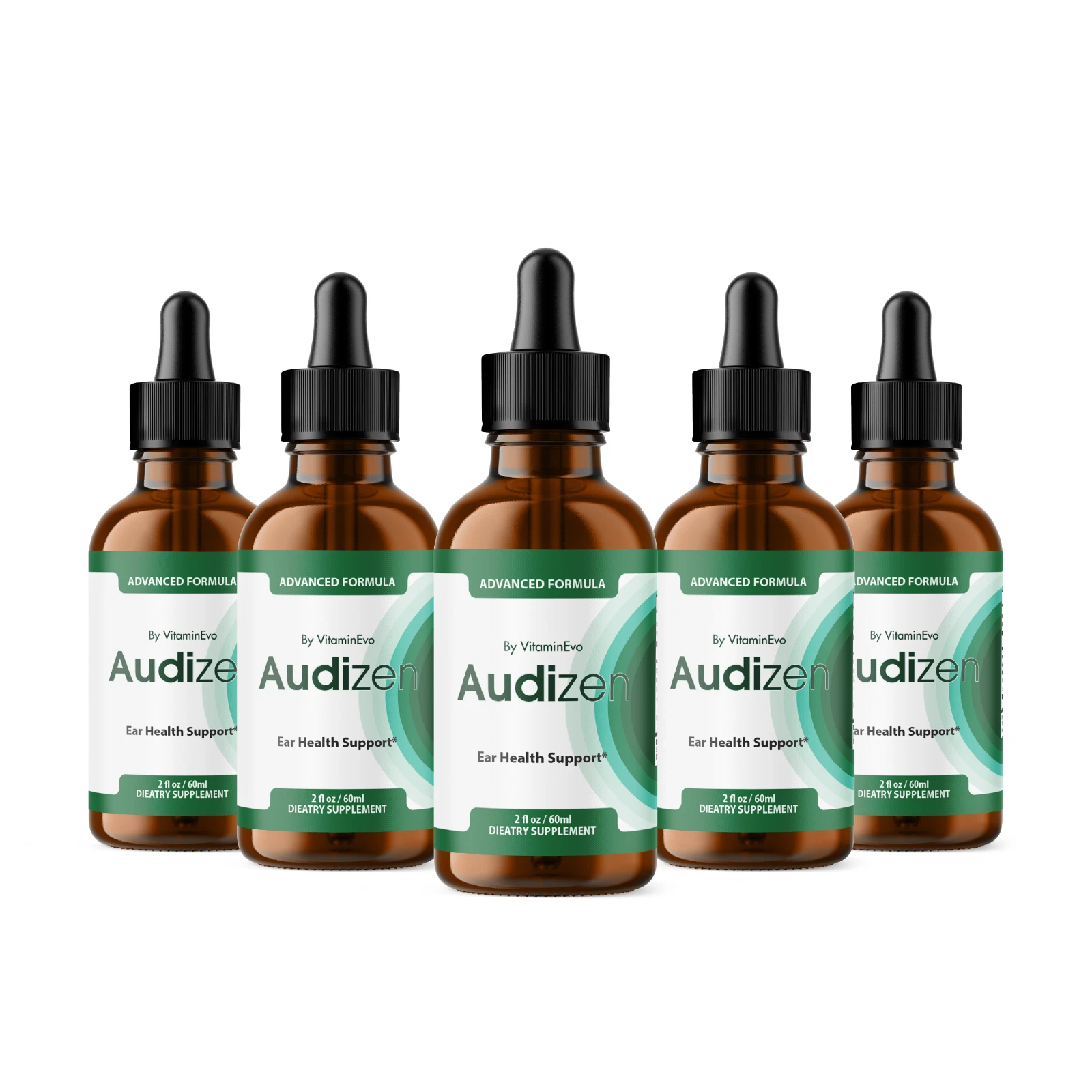 (5 Pack) Audizen Ear Health Drops, Audizen Ear Health Support (150 Servings)