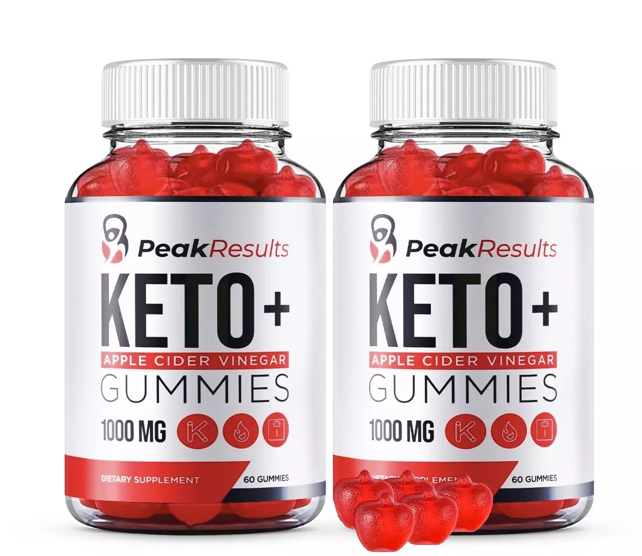 (2 Pack) Peak Results Keto + ACV Gummies Formula for Weight Loss (120 Gummies)