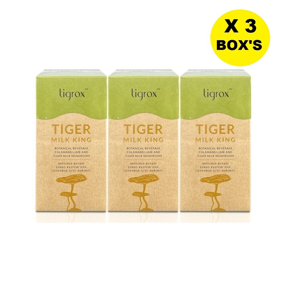 3x Tigrox Tiger Milk Mushroom Nourish Lungs Relieve Cough & Nasal Congestion
