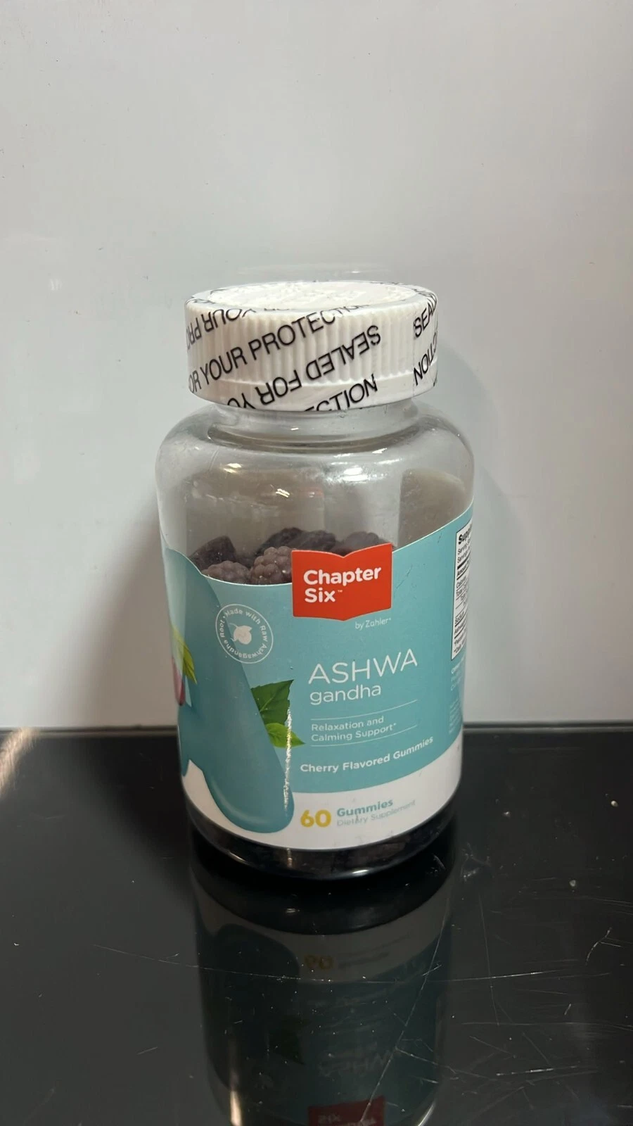 Chapter Six Ashwaganda relaxation andcalmingsupport 60ct cherry flavor EXP:09/26