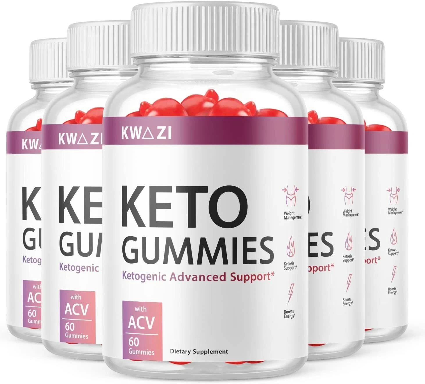 5-Kwazi Keto ACV Gummies,Weight Loss,Fat Burner,Appetite Suppressant Supplement