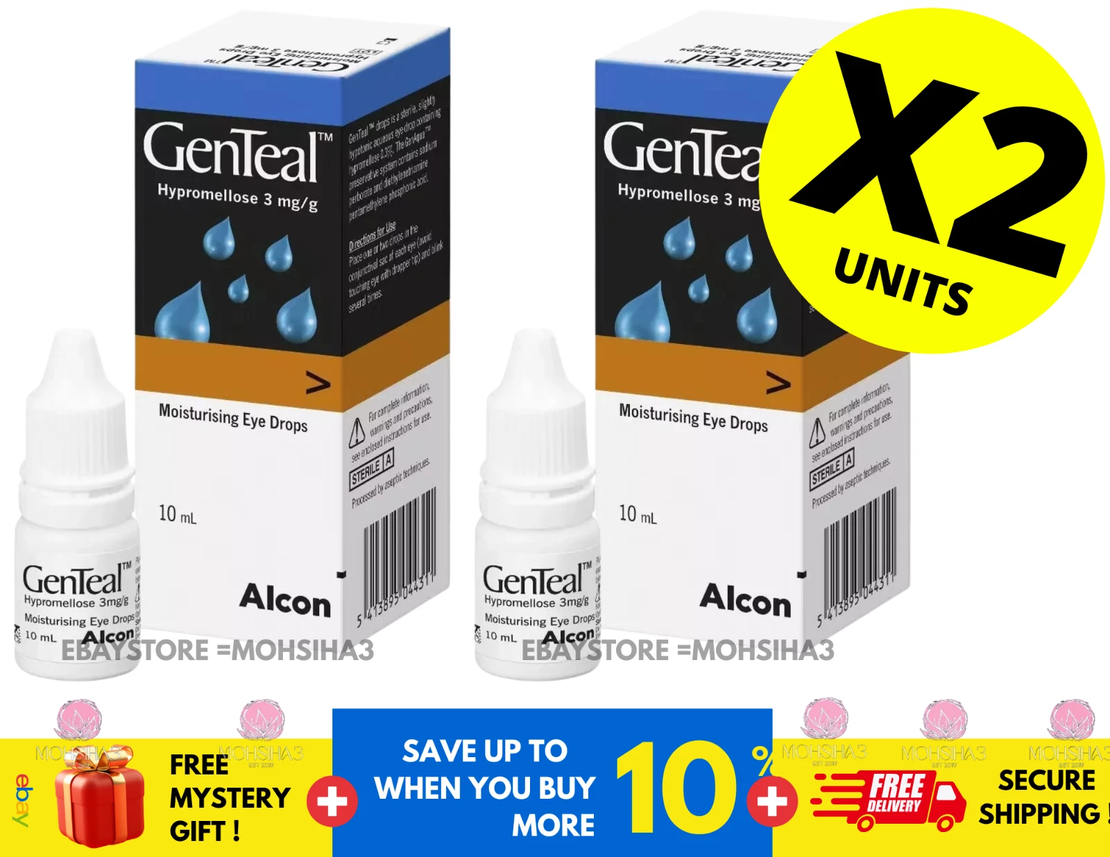 Alcon Genteal Lubricant Eye Drop 10ml ( X 2 )