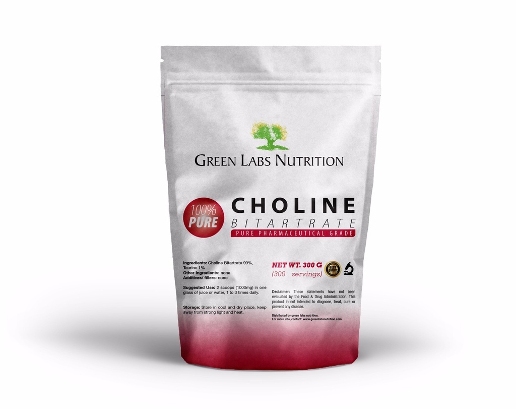 Choline Bitartrate Powder 300g – Brain, Neurotransmitter & Liver Support