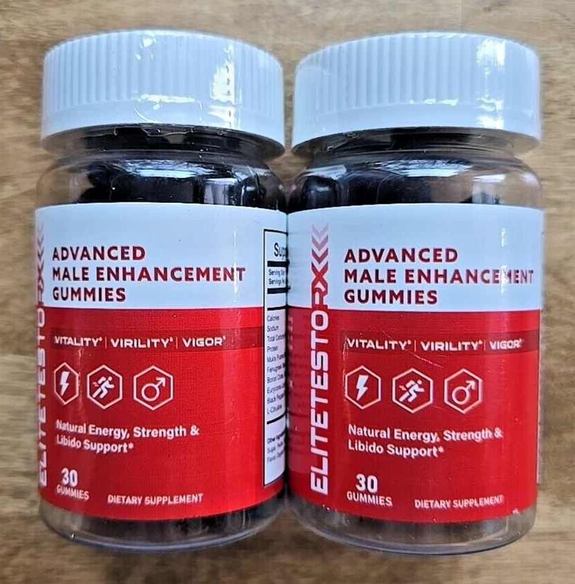 2Pack Elite TestoRX Men Gummies Male Dietary Supplement Gummy (60 Gummies Total)