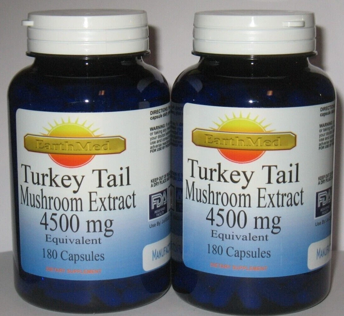 Turkey Tail Mushroom Extract 4500mg 360 Capsules