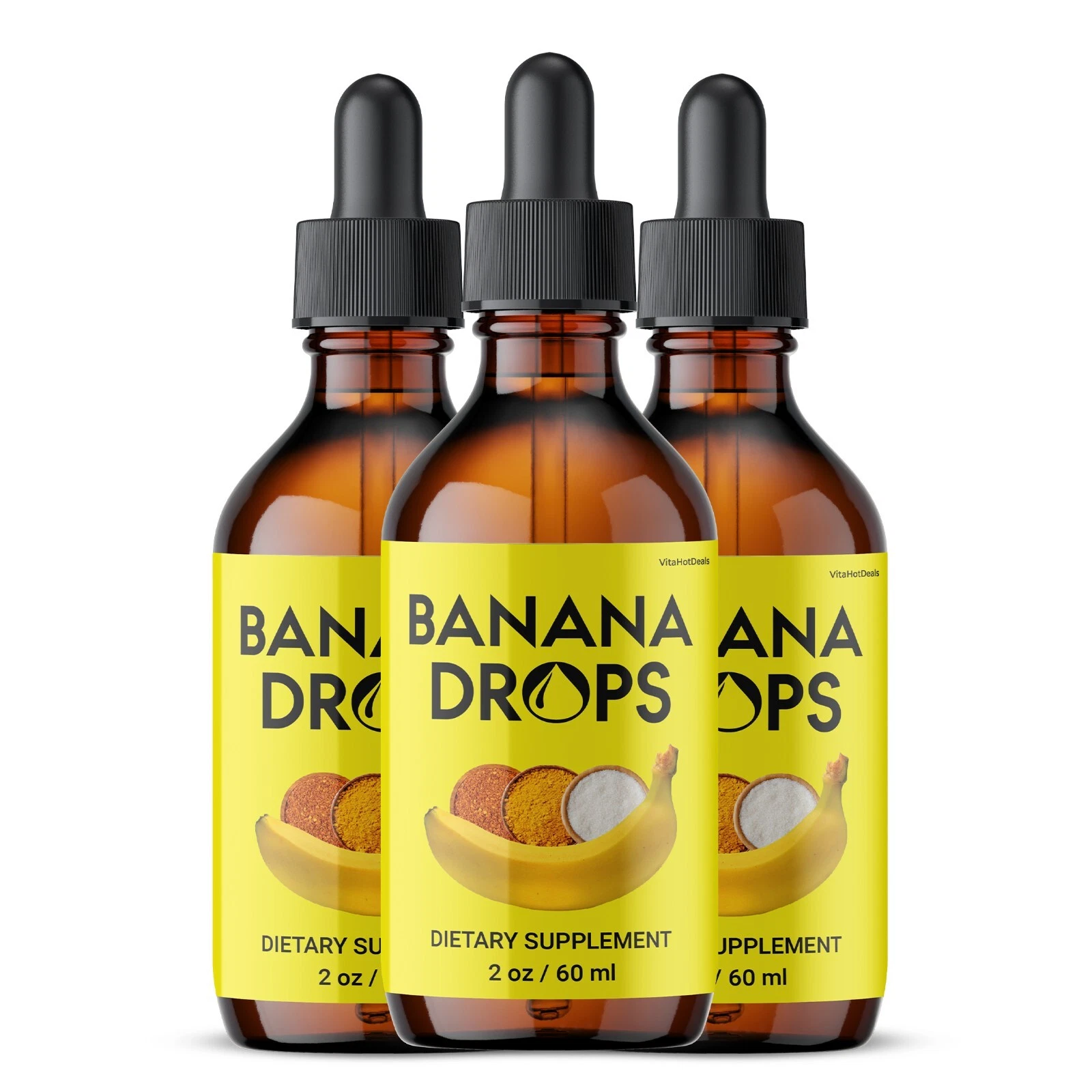 Banana Drops Advanced High Potency Formula, Liquid Supplement (3 Pack)