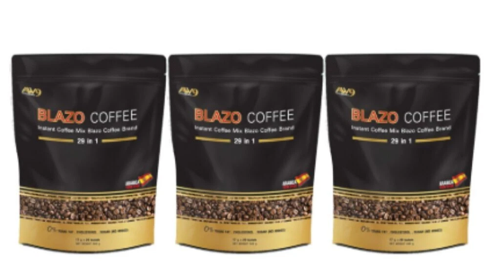 Coffee BLAZO instant mix healthy herbals Thai 29-in-1 slimming sugar health X 3