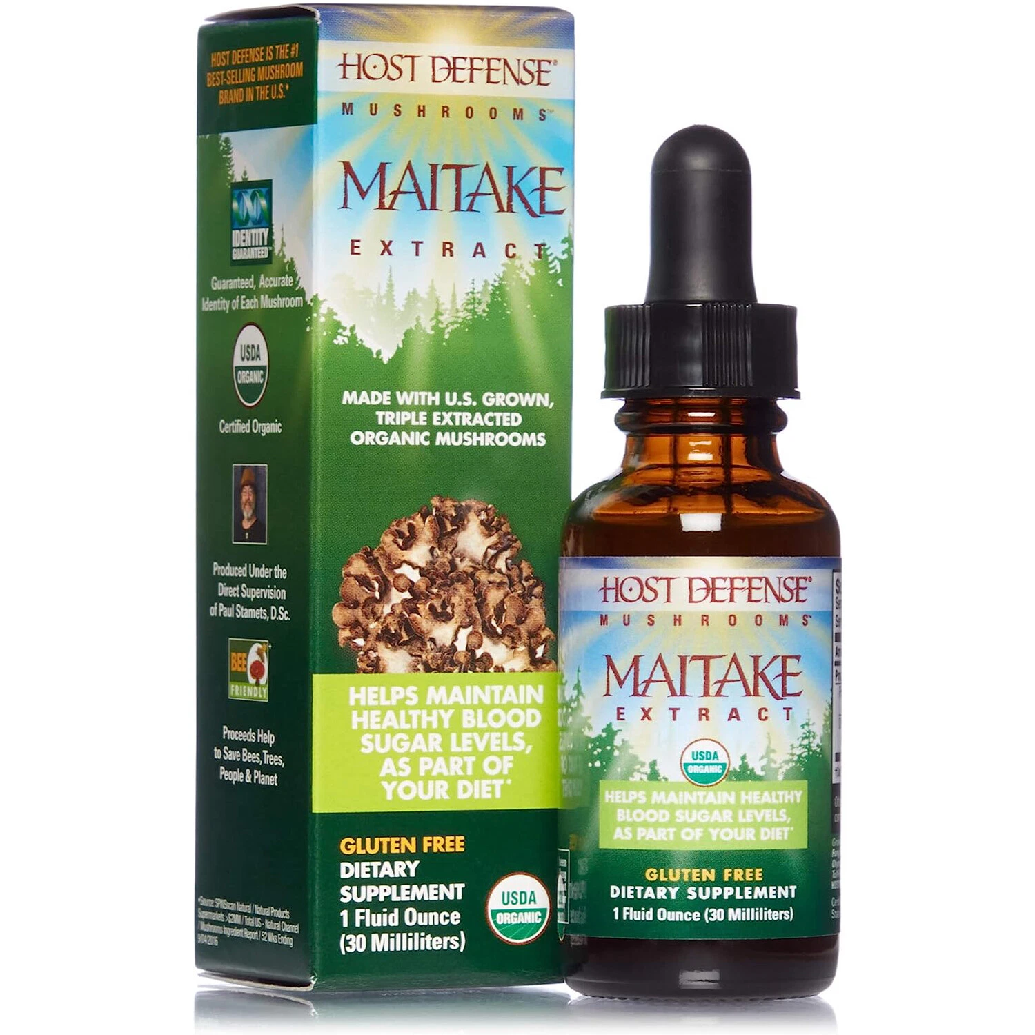 Host Defense, Maitake Extract, Mushroom Supplement, Plain, 1 Ounce
