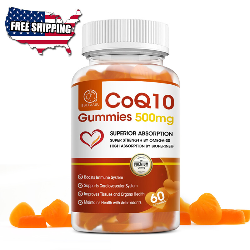 500mg CoQ10 Gummies Natural Heart Health Support - High Absorption Coenzyme Q10