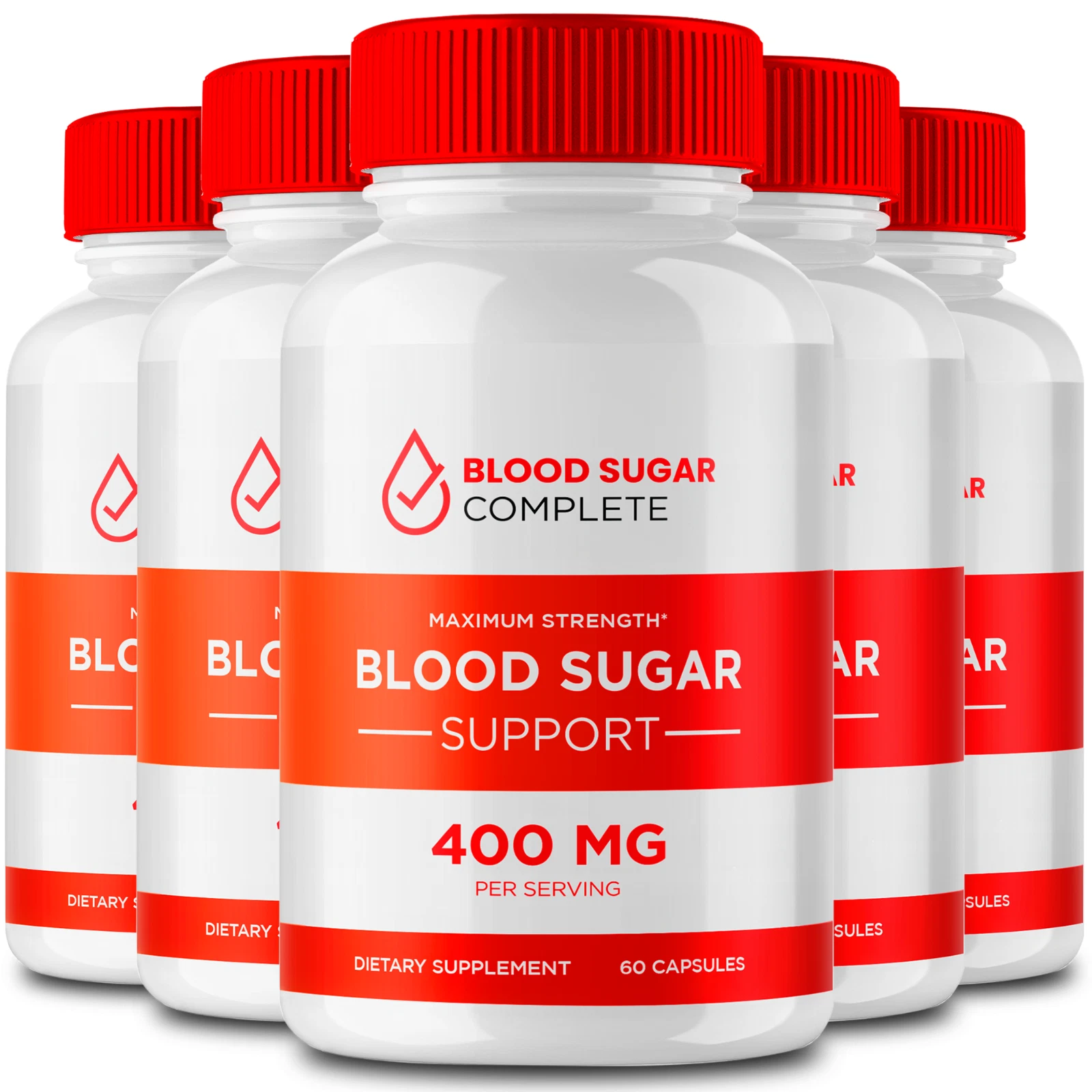 (5 Pack) Blood Sugar Complete Support Supplement Pills for Healthy Blood Levels