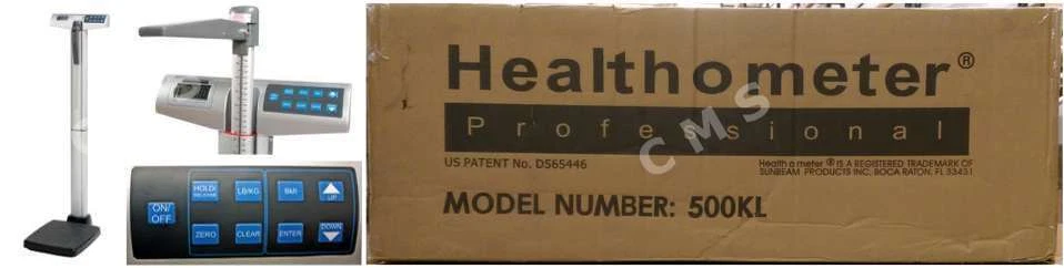 Health-O-Meter 500KL Digital Medical Scale With Height Rod BMI 500Lb New Box USA