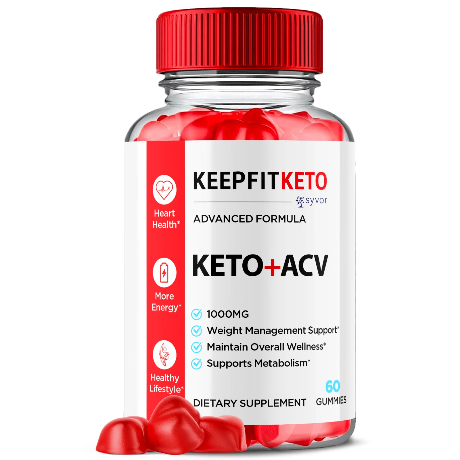keepFit Keto ACV Gummies 1000MG Keep Fit Maximum Strength Formula 60 Gummies