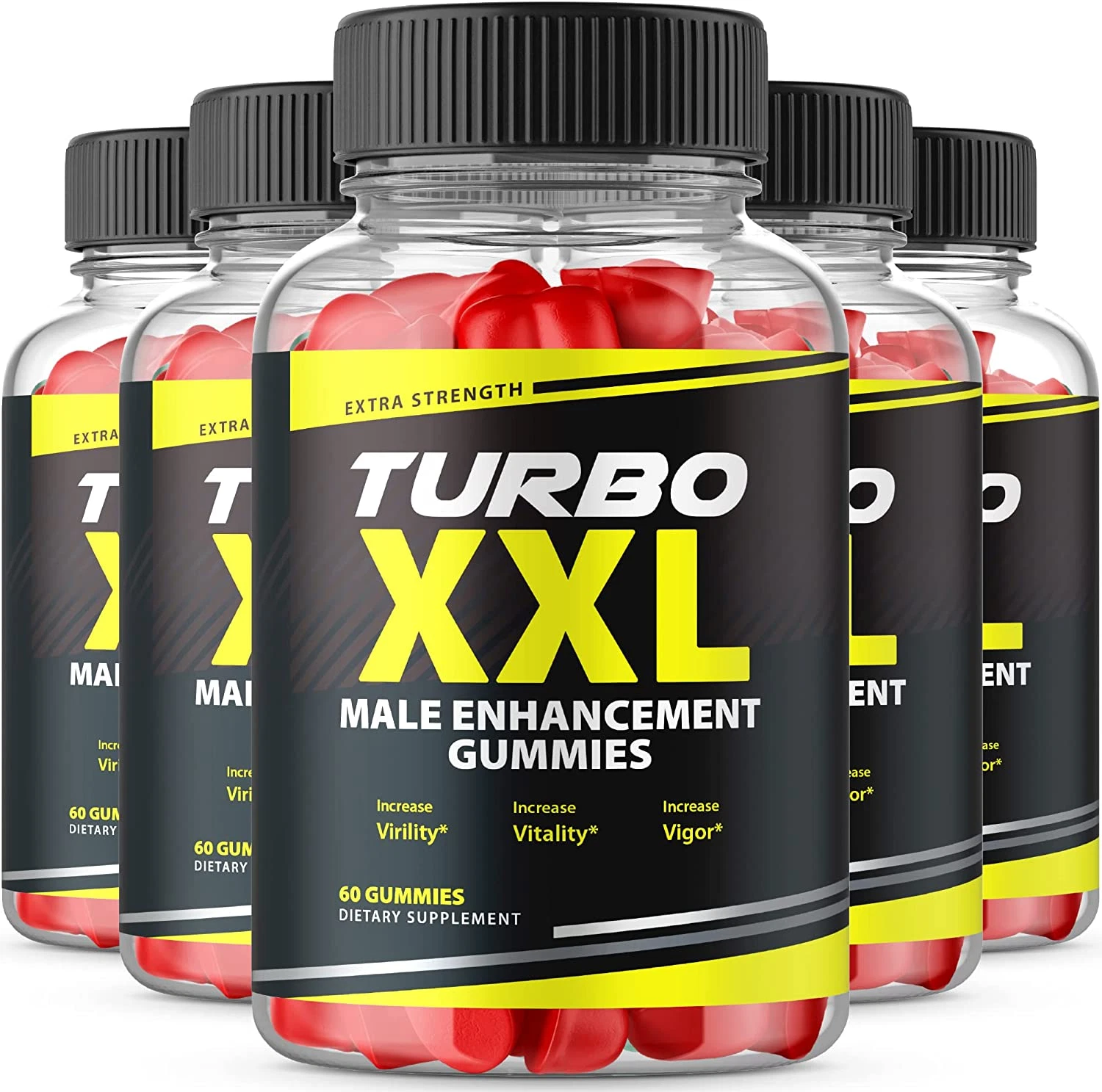 (5 Pack) Turbo XXL Gummies - Official Formula (300 Gummies)