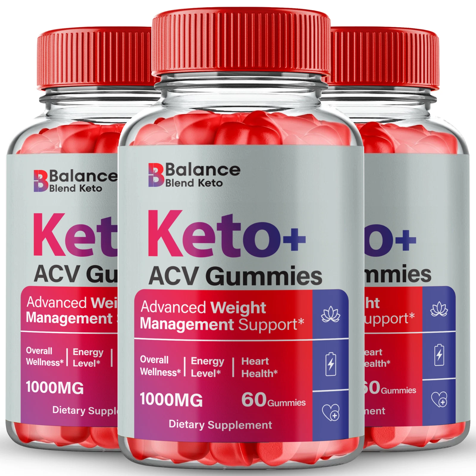 (3 Pack) Balance Blend Keto ACV Gummies, Balance Blend for Advanced Weight Loss