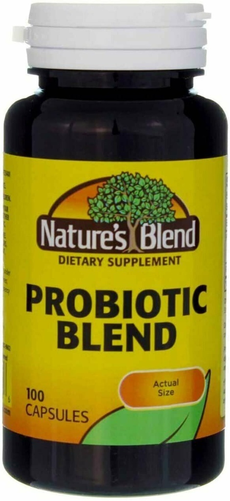Nature's Blend Probiotic Blend Dietary Supplement Capsules 100 Count Pack of 6