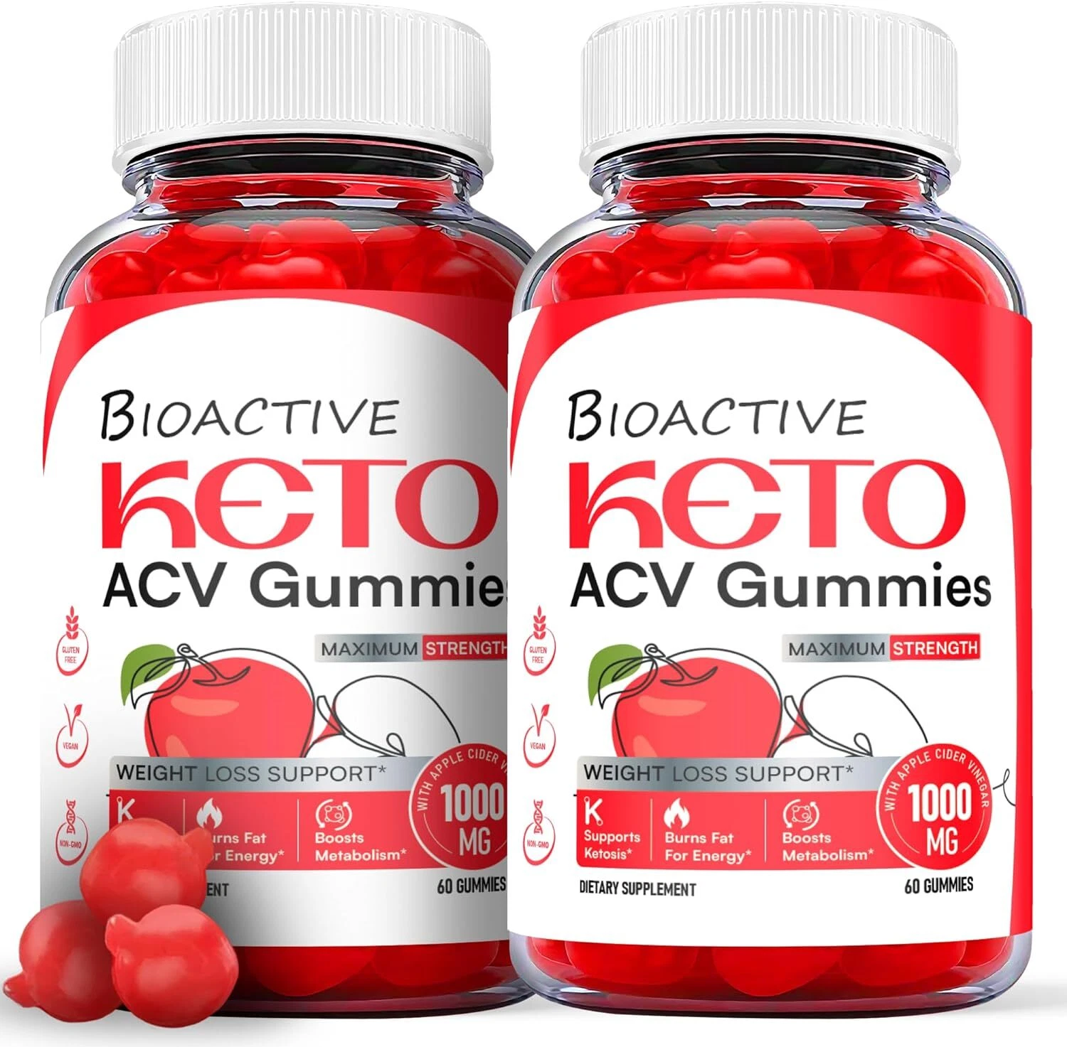 (2 Pack) Bioactive Keto Gummies, Bio Active Keto ACV Gummies (120 Gummies)