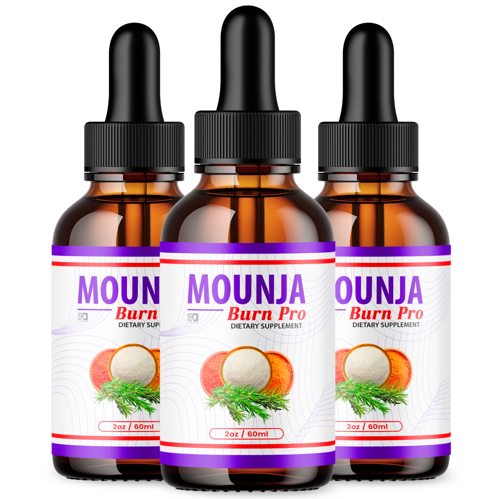 Mounja Burn Pro Drops For Weight Loss, Mounja Burn Pro Diet Drops (2oz) 3 Bottle