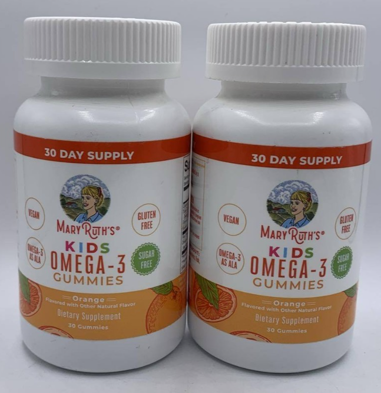 2PK Mary Ruth's Kids Omega-3 ~ 30 Gummies Each ~ Orange FLVR ~ EXP 6/26 ~ SEALED