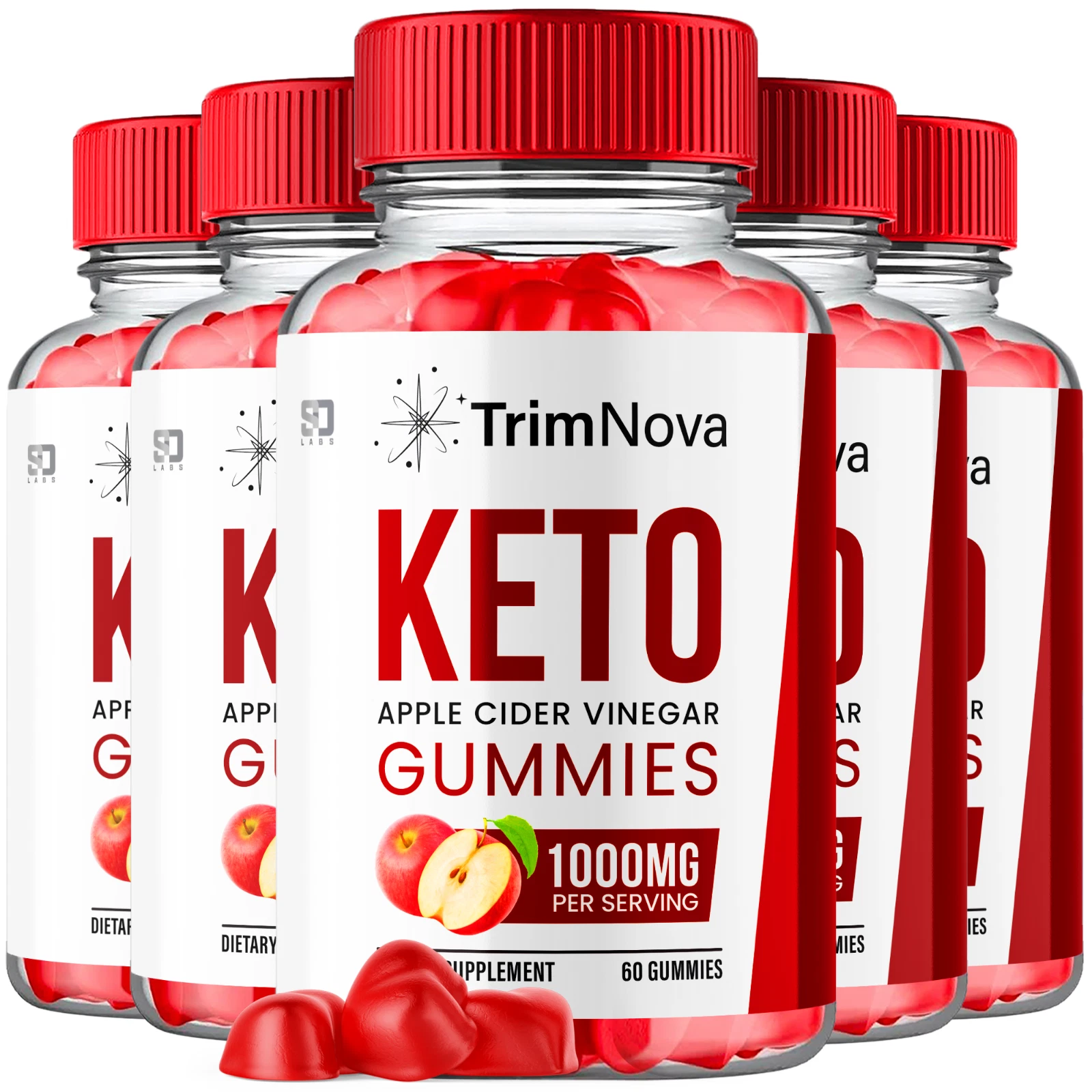 (5 Pack) TrimNova Keto ACV Gummies - For Weight Management & Healthy Body 300ct