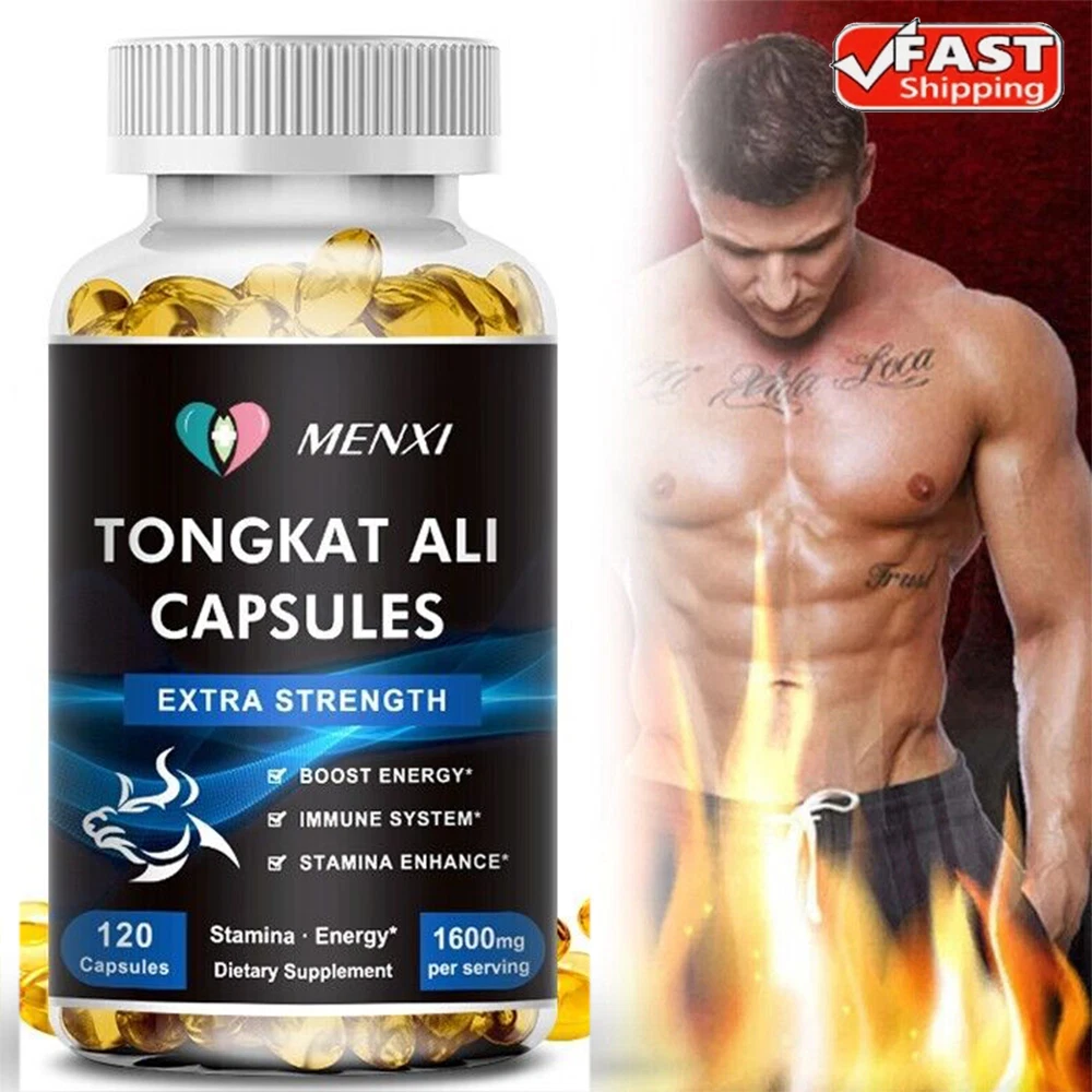Tongkat Al Extract 200:1, Longjack, 1600mg Per Serving - 120 Veg Capsules