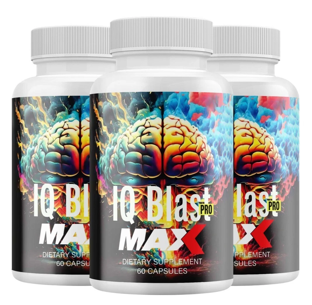IQ Blast Pro MAX Brain Supplement for Brain Fog and Memory Loss -180 Capsules