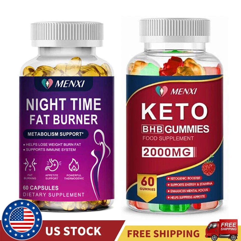 Keto ACV Gummies Weight Loss Diet Pills Night Time Fat burner Dietary Supplement