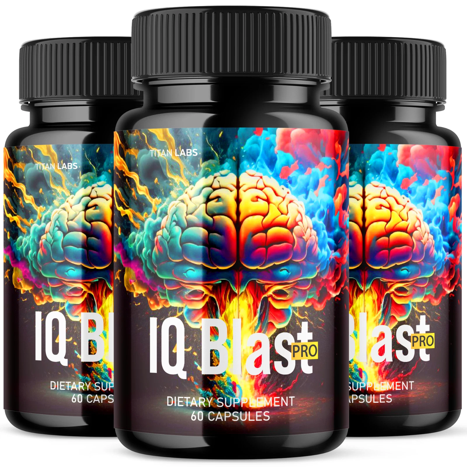 IQ Blast Pro Brain Supplement - Enhance Cognitive Function and Clarity (3 Pack)