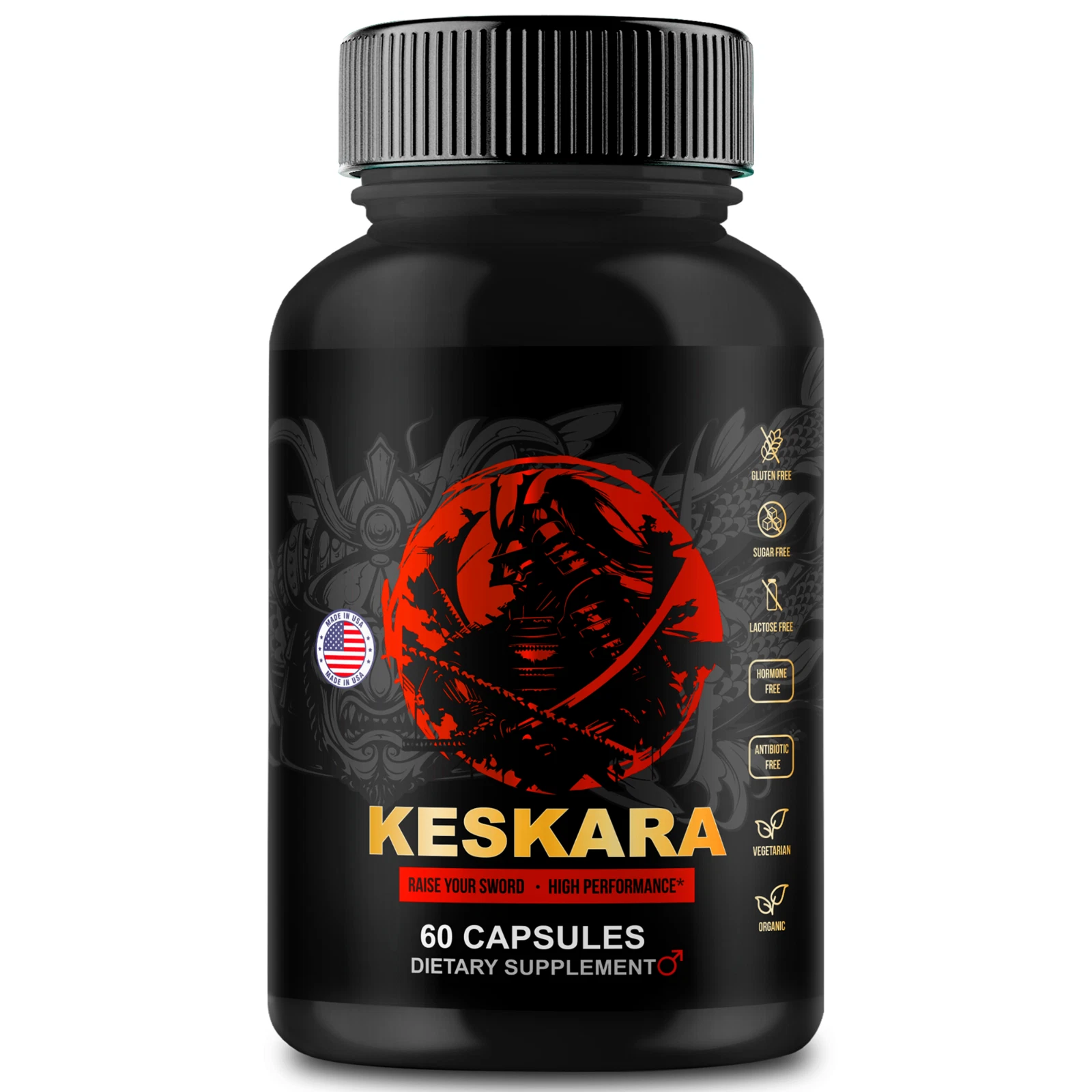 Keskara Pills for Ed, Kes Kara Male Supplement Capsules (60 Capsules)