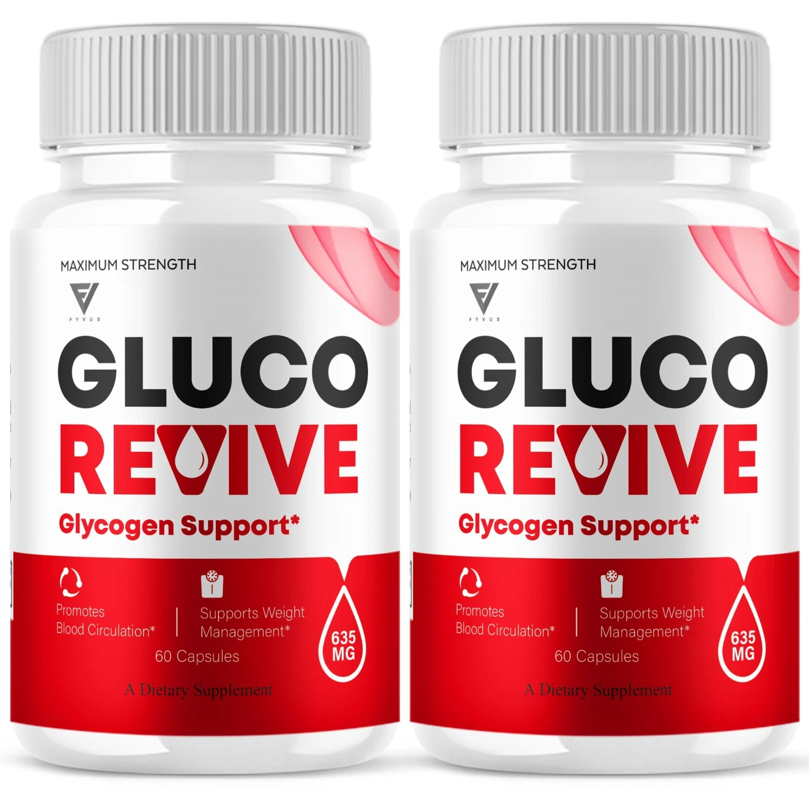 (2 Pack) Gluco Revive Blood Support Supplement GlucoRevive Pills (120 Capsules)