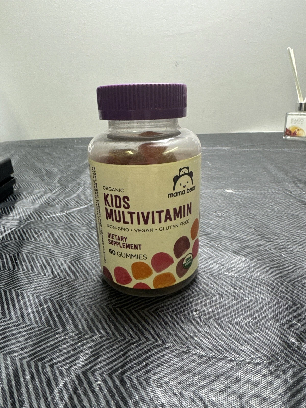 Mama Bear Organic Kids Multivitamin, 60 Gummies, Berry, Cherry, Orange