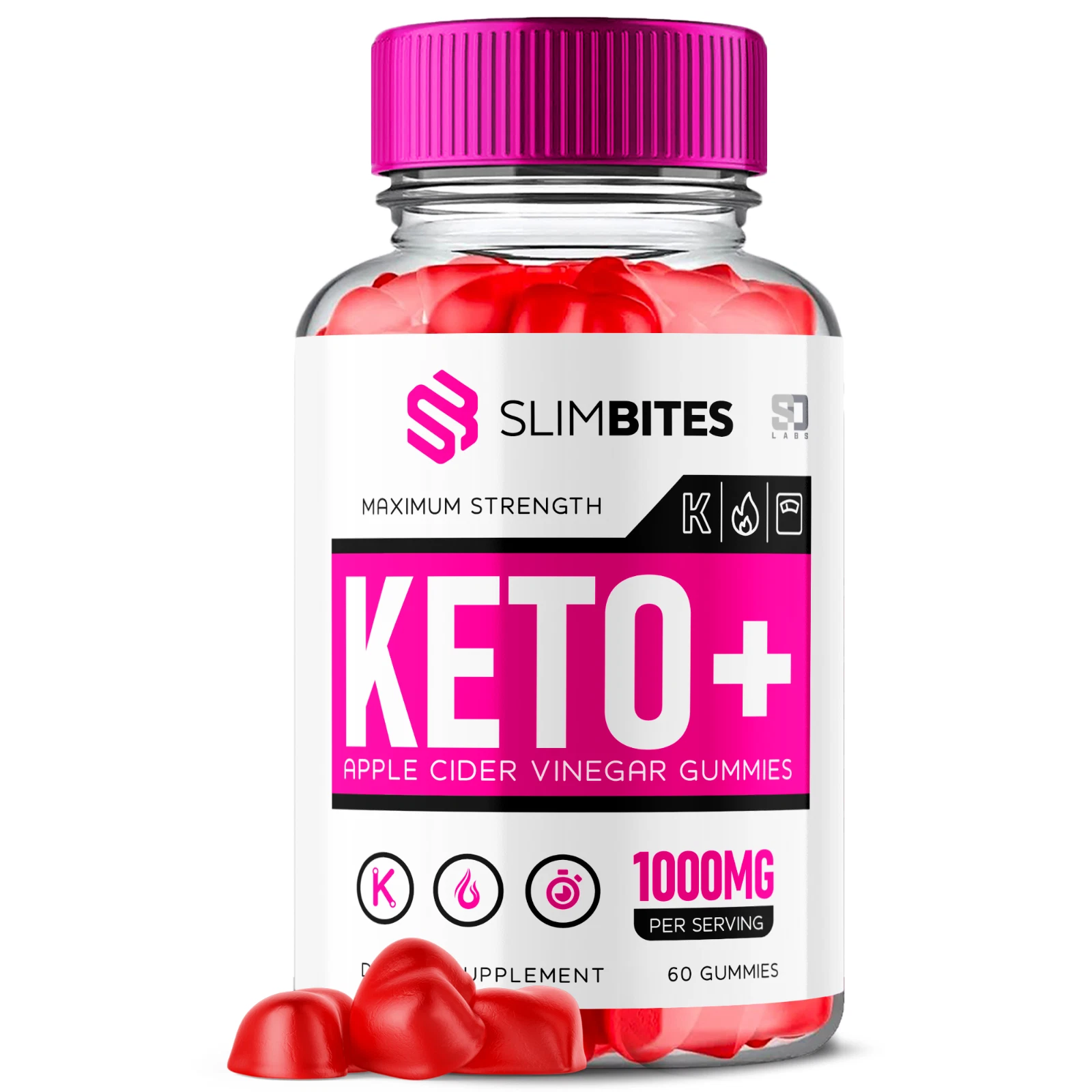 Slim Bites Keto, Slim Bites Keto ACV Gummies Advanced Weight Loss (60 Gummies)