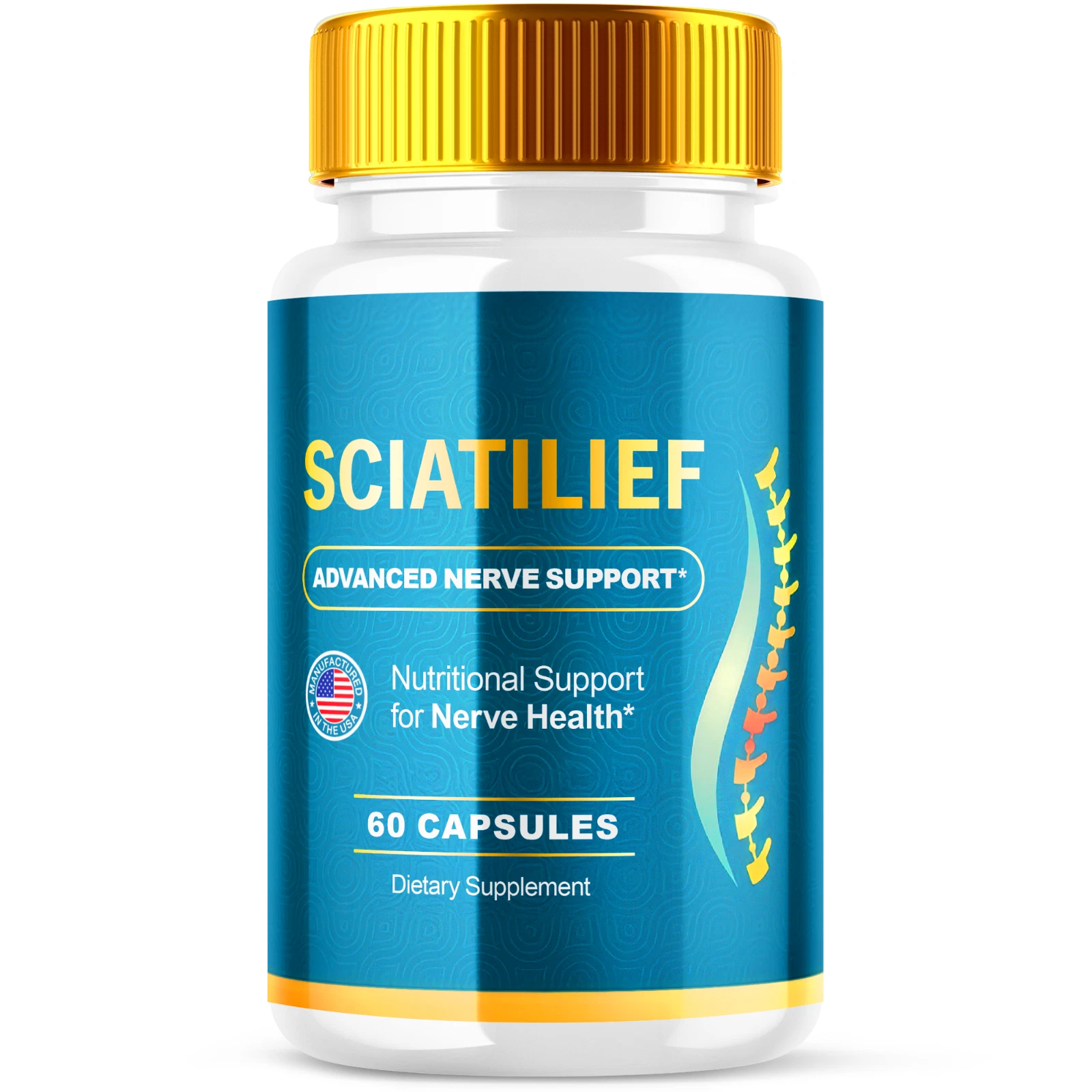 Sciatilief Advanced Nerve Support Formula Maximum Strength Vitamin 60 Capsules