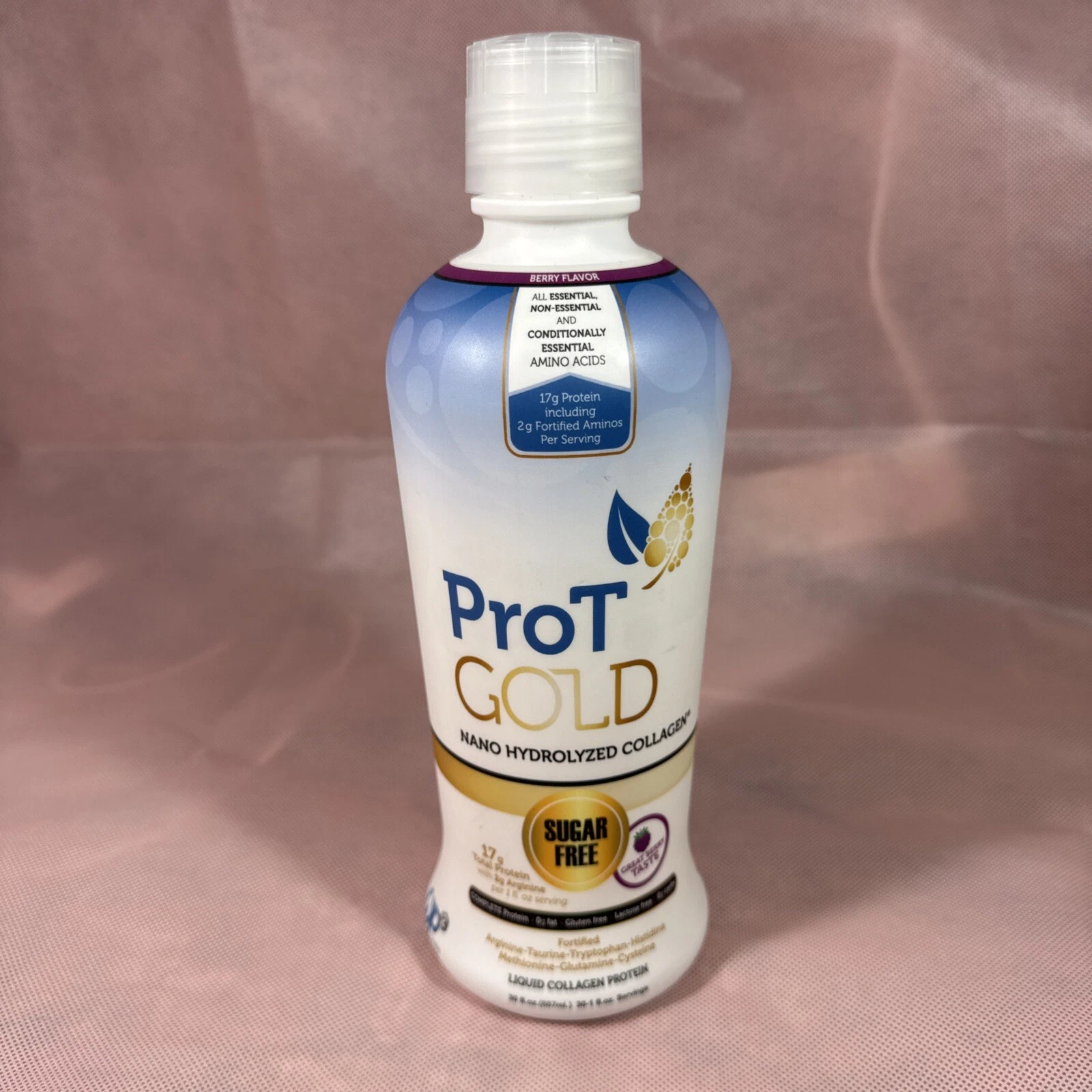 Prot Gold Berry Sugar Liquid Protein Shot 30oz Bottle W 30 1oz Servings ANT