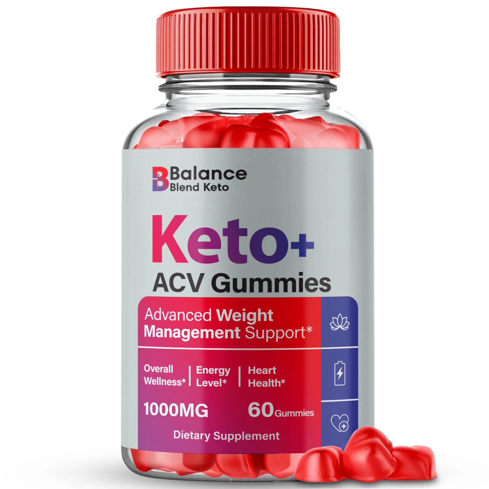 Balance Blend Keto ACV Gummies, Balance Blend for Advanced Weight Loss 60ct