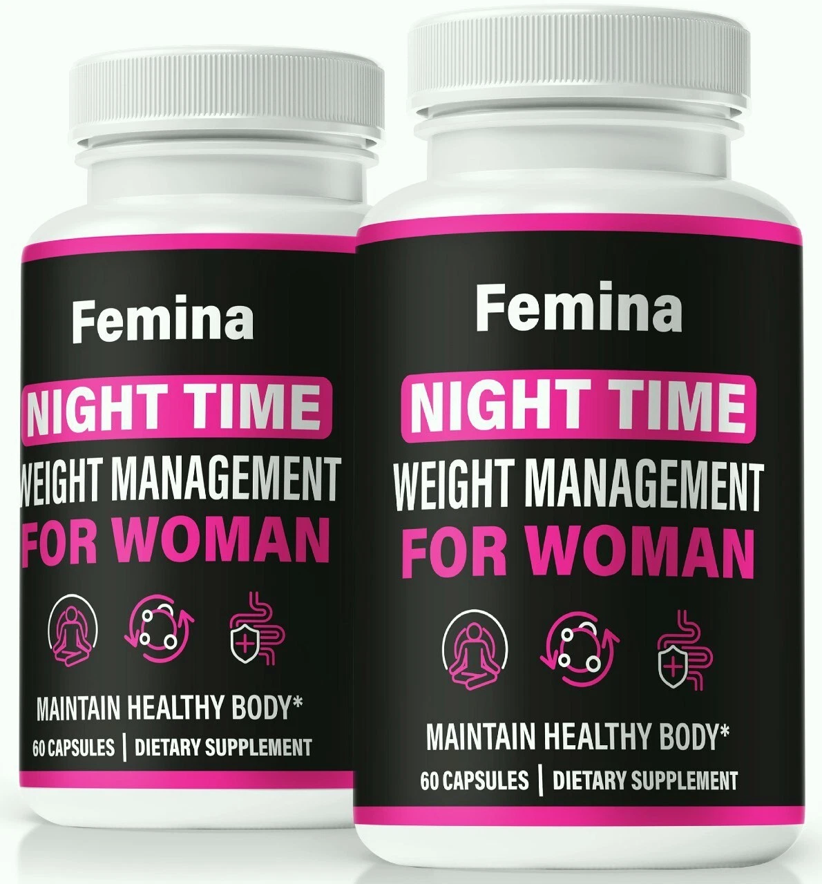 (2 Pack) Femina Nighttime Weight Loss Capsules for Women