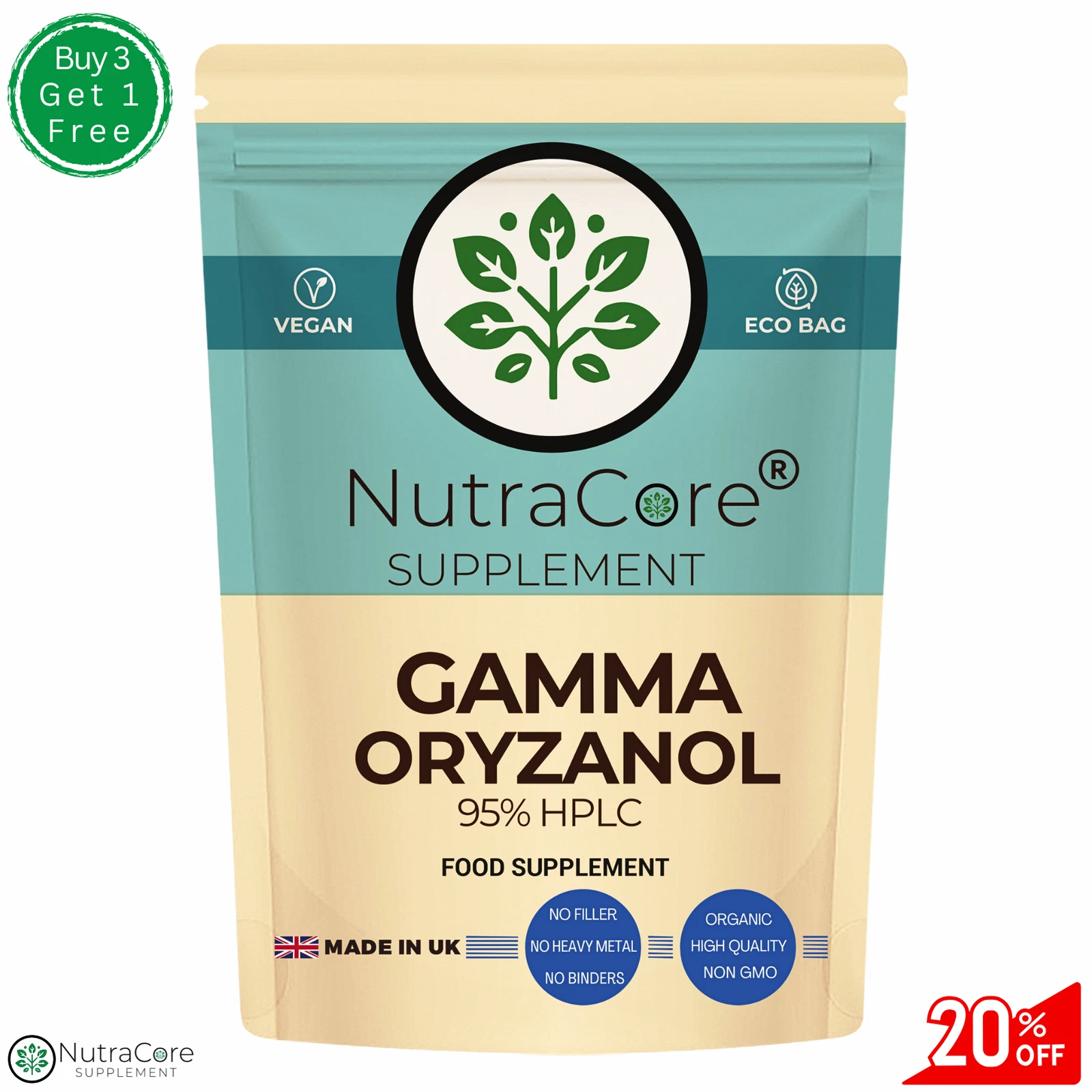 Gamma Oryzanol Capsules 500 mg (96.5% HPLC)-Athletic &Cholesterol Support-90Caps
