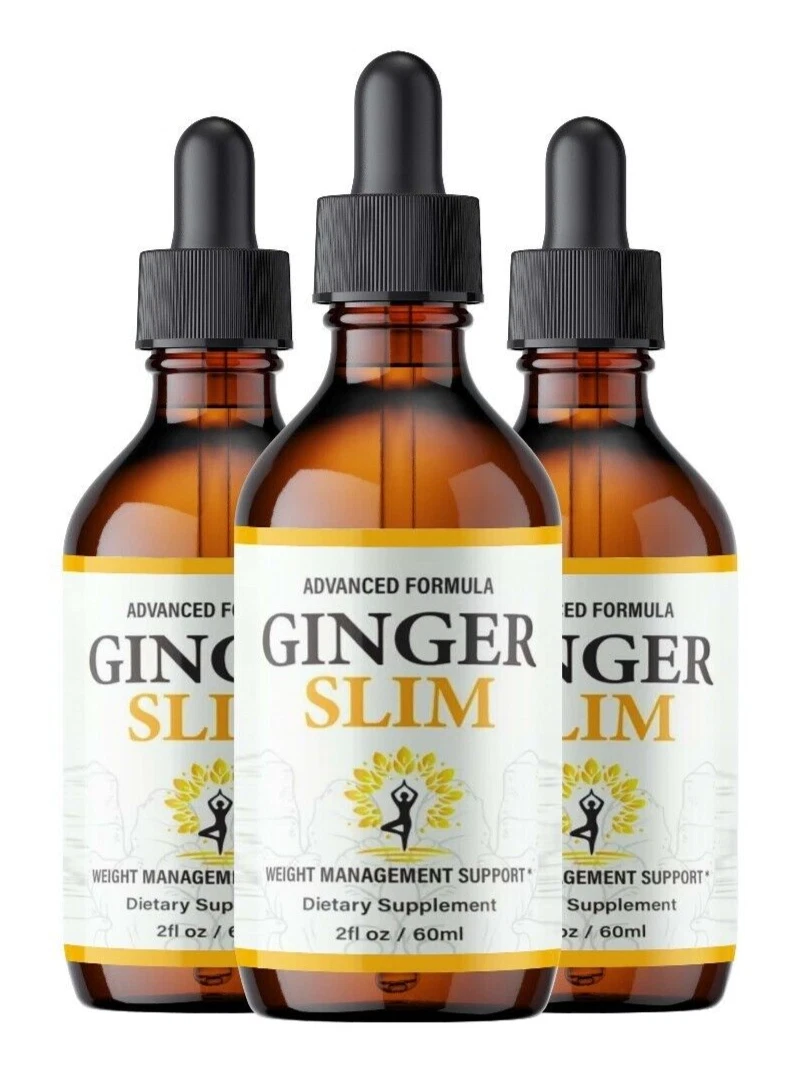 (3 Pack) Ginger Slim Drops, Weight Loss Drops to Support Fat Burning