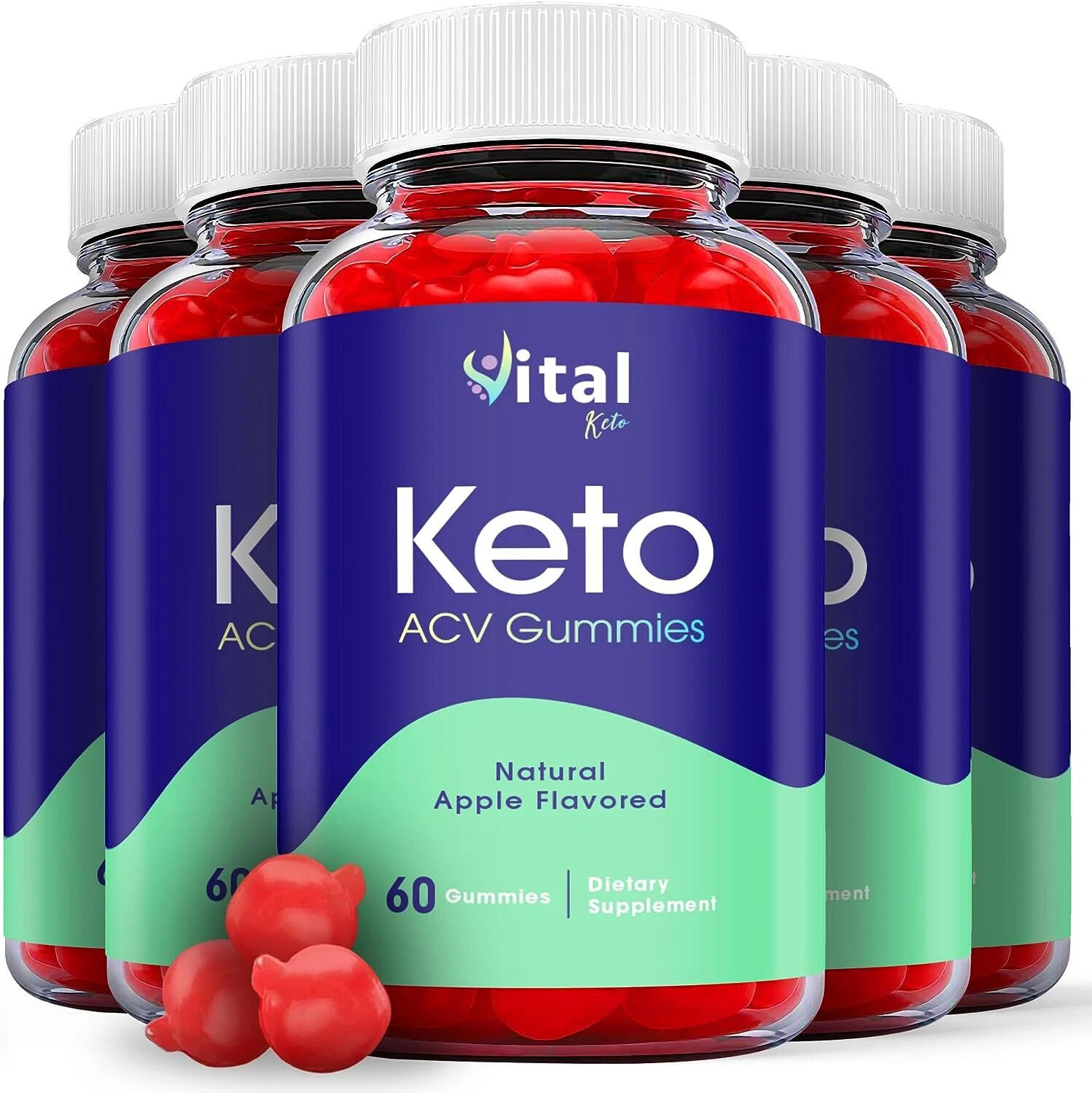 Vital Keto Gummies - Vital Keto ACV Gummys For Weight Loss ORIGINAL - 5 Pack