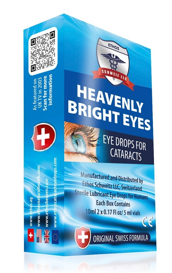 Cataract Ethos Heavenly Bright Eyes NAC Eye Drops 1 Box 2 x 5ml FREE POSTAGE