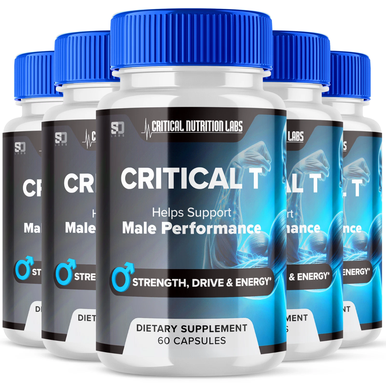 Critical T Male Pills Support Performance, Strength & Daily Energy (5 Pack)