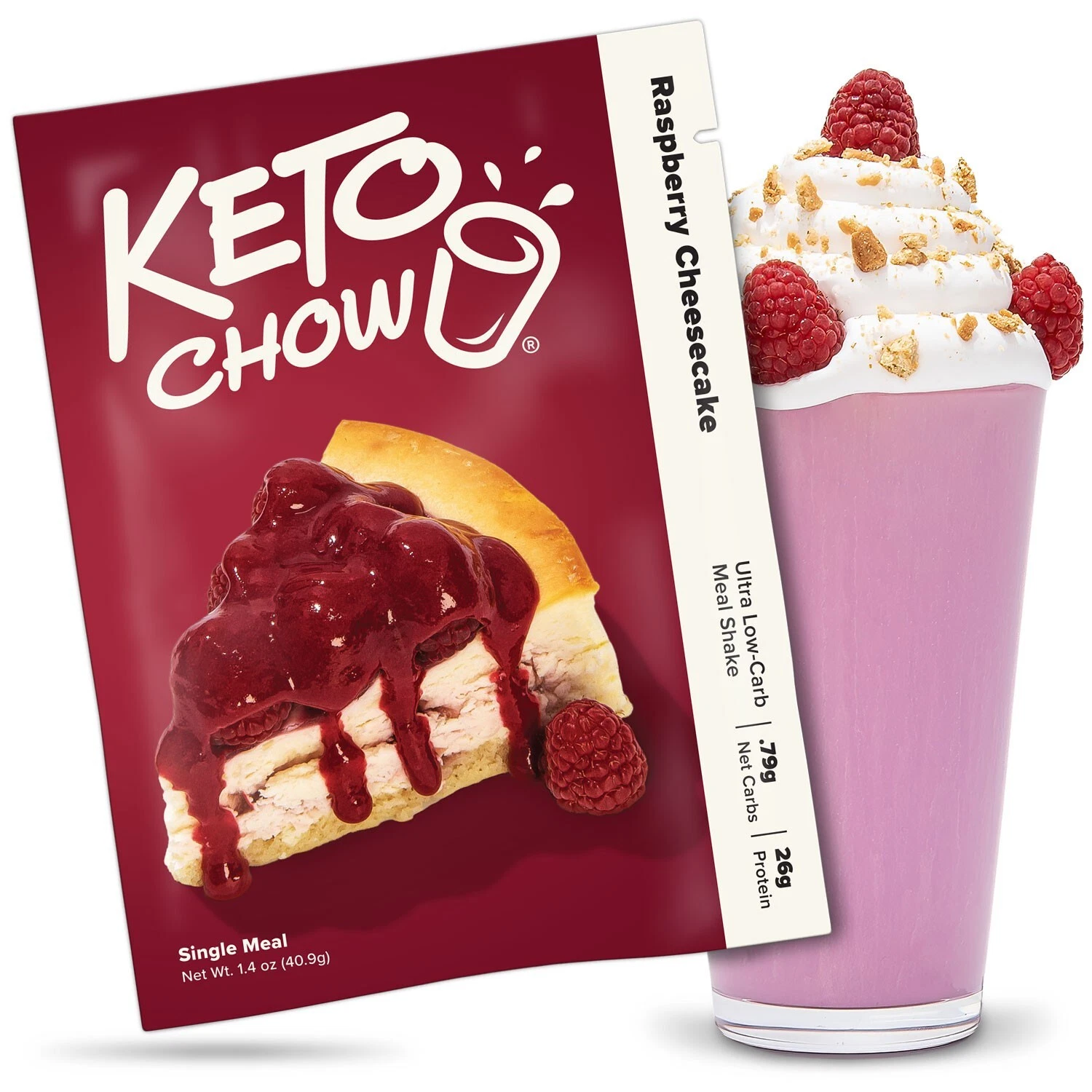 Keto Chow Raspberry Cheesecake Ultra Low-Carb Meal Shake