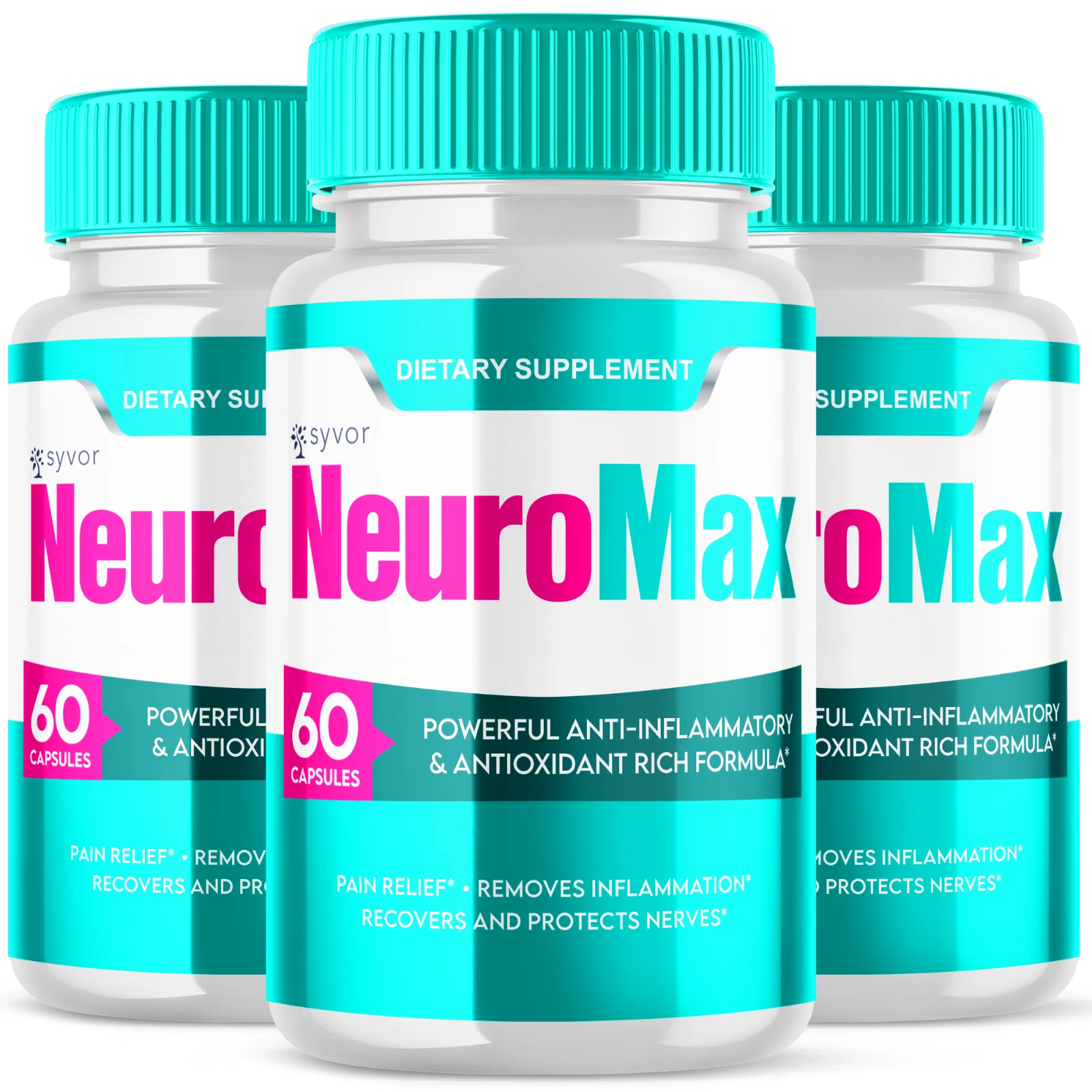 NeuroMax Nootropic Pills Natural Formula Brain Supplement 180 Capsules