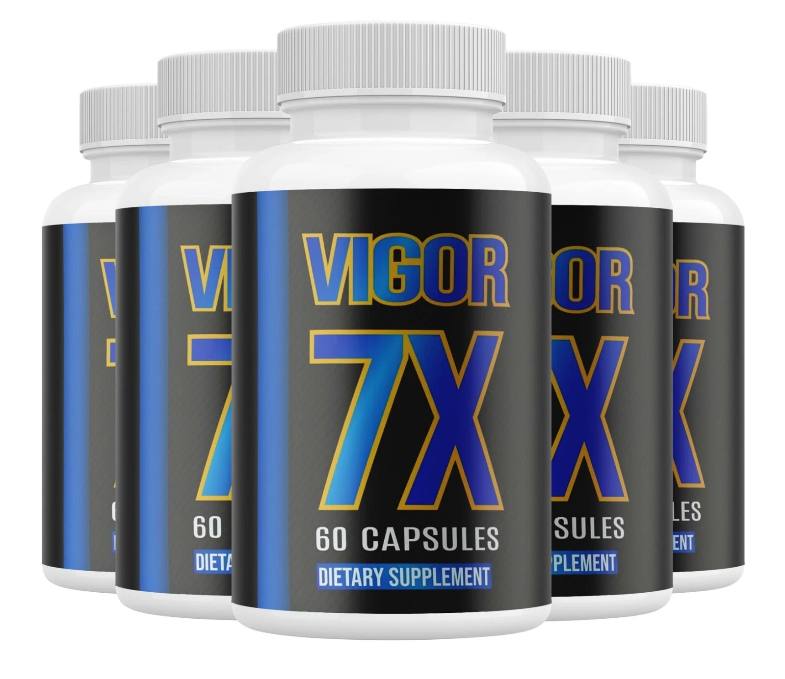 Vigor 7X Enhancement Pills, Vigor7X for Men, Male Health Support (5 Pack)