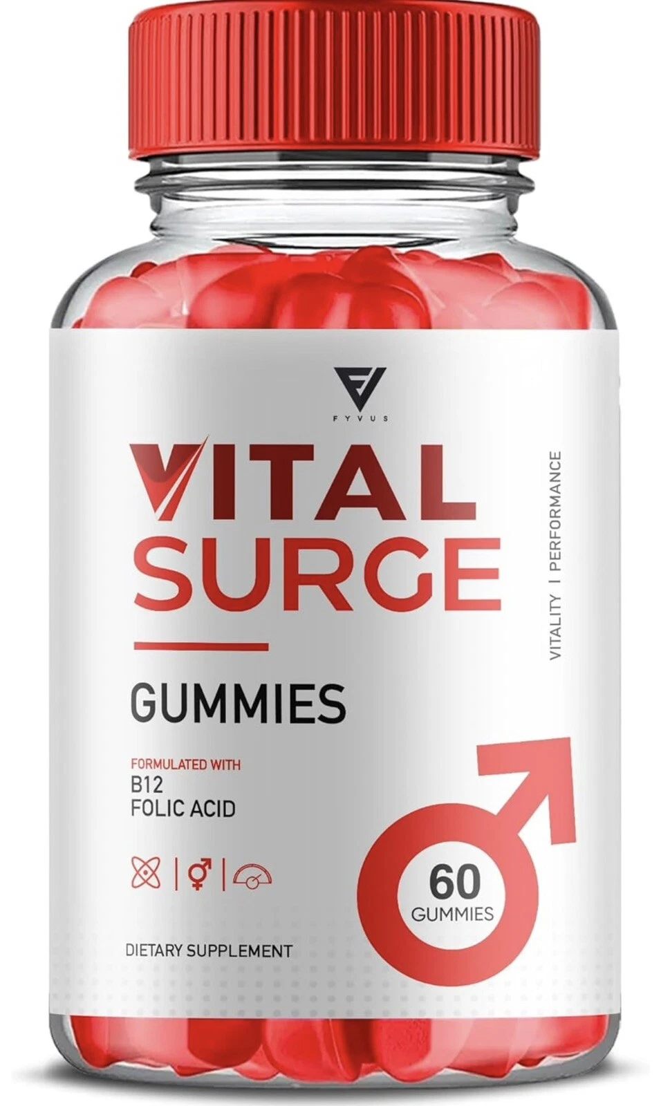 Vital Surge Gummies, Vital Surge Daily High Drive Support Formula (60 Gummies)