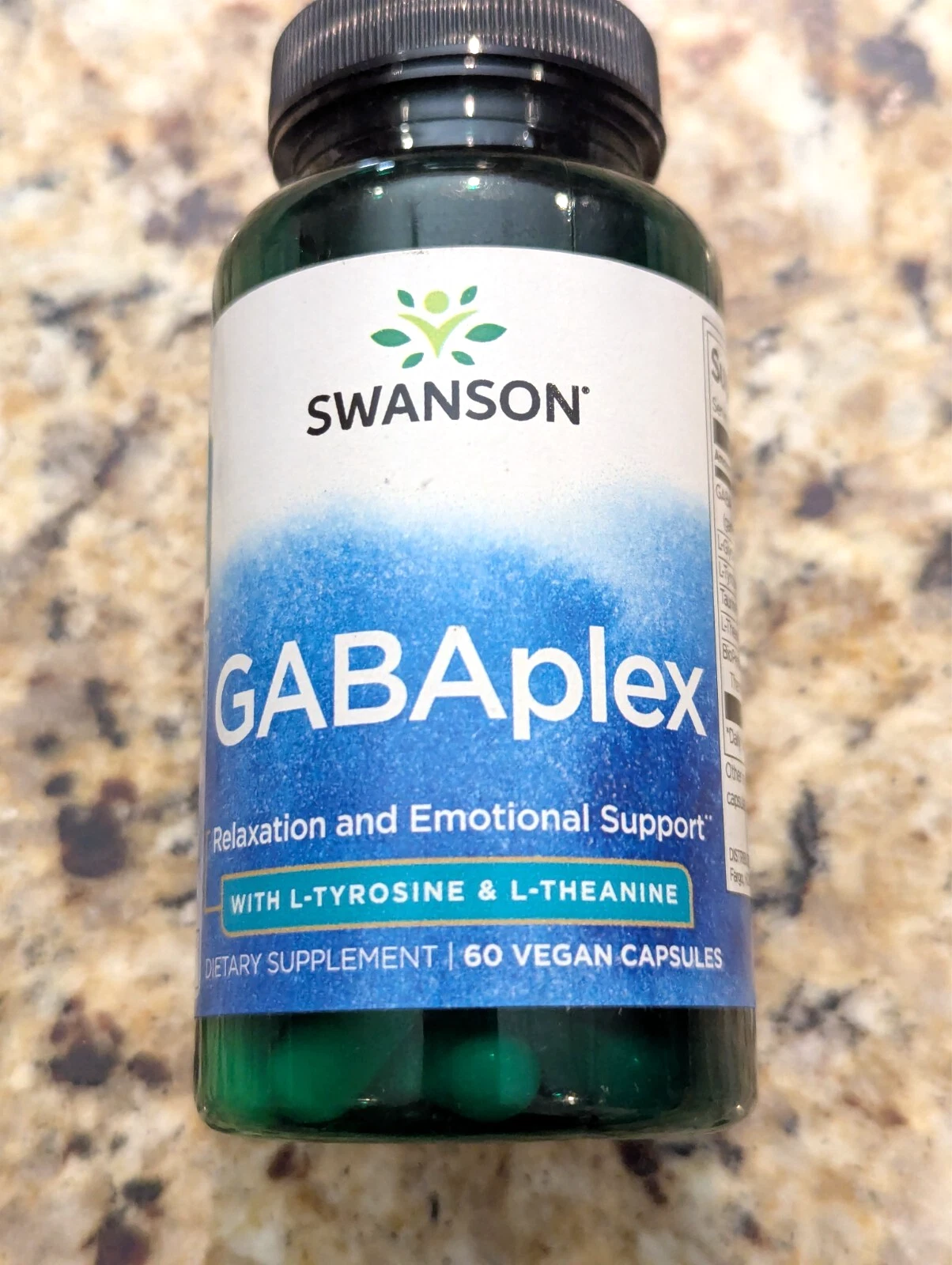 Swanson Gabaplex with L-Tyrosine and L-Theanine 60 Veggie Capsules exp 8/2026