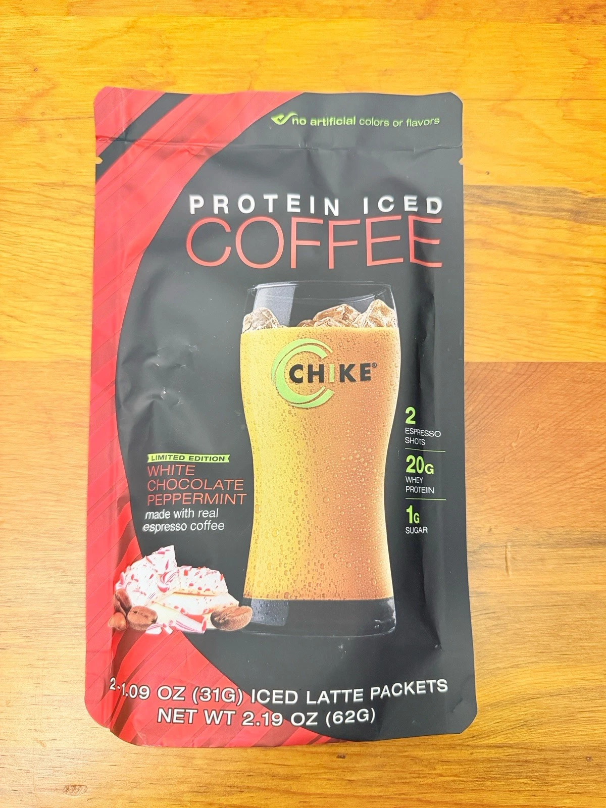 Chike Protein White Chocolate Peppermint Iced Coffee Ltd Ed 2.19 oz BB 08/2026