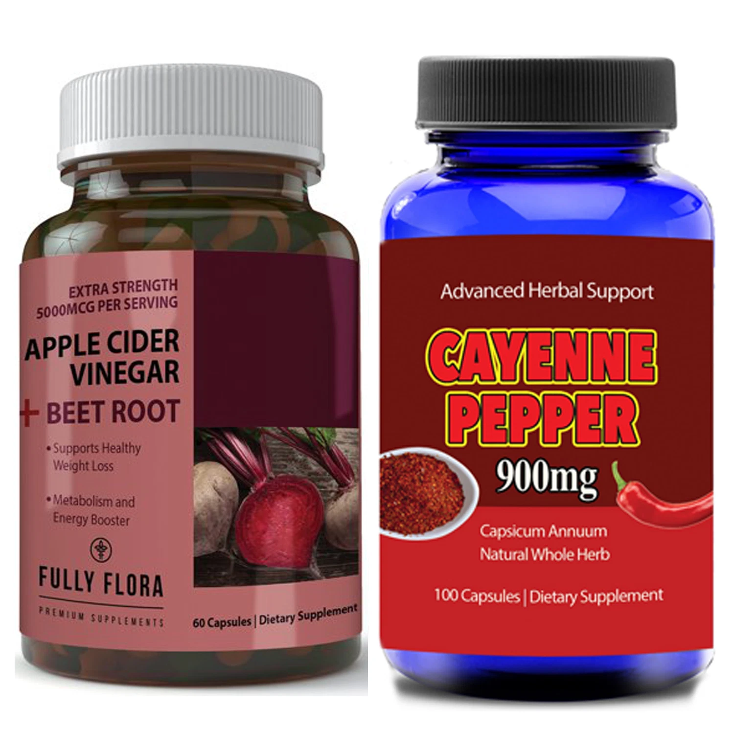 Cayenne Pepper Weight Loss Pills Apple Cider Vinegar Beet Root Fat Burn Capsules