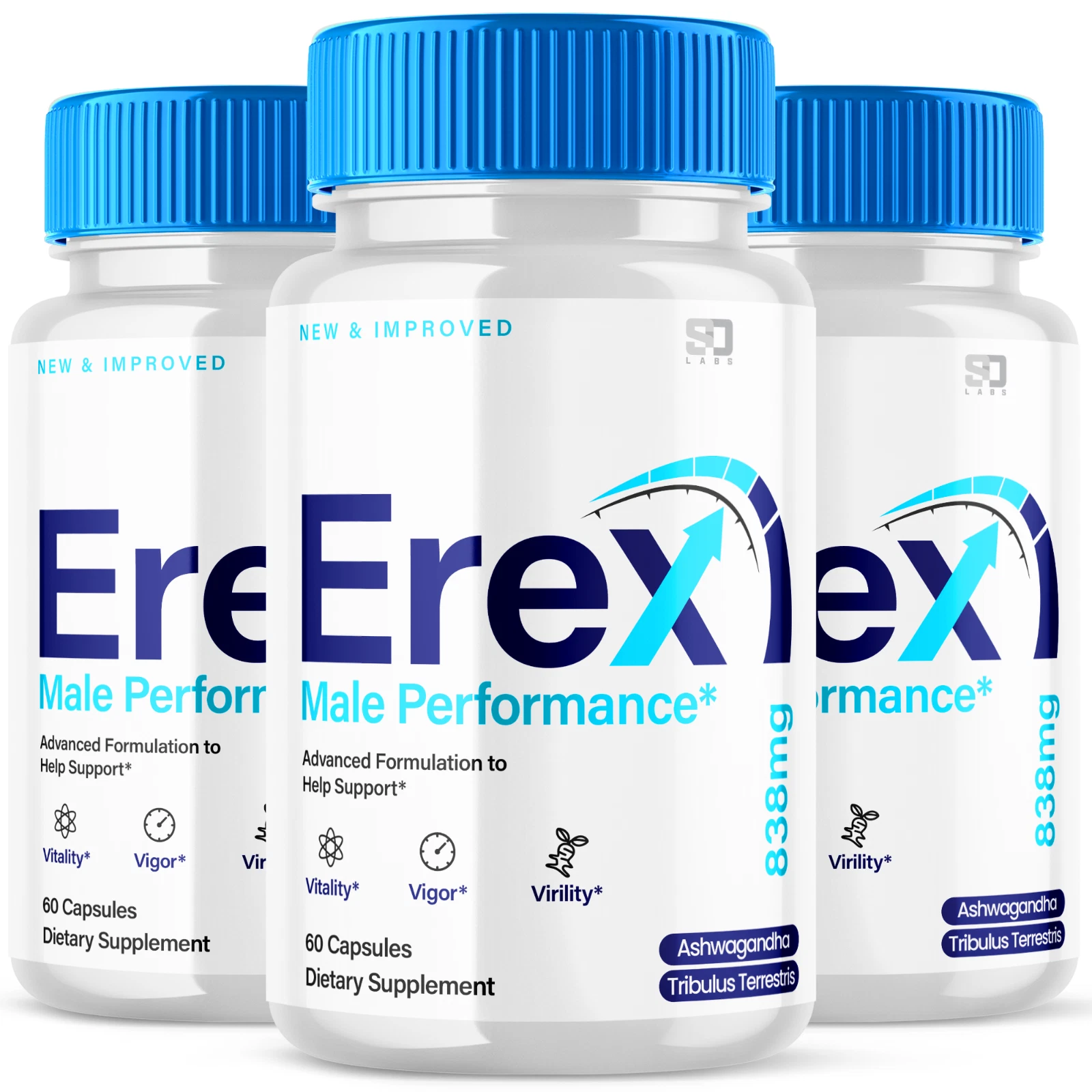 Erex Capsules - Advanced Support for Male Vitality and Performance (3 Pack)
