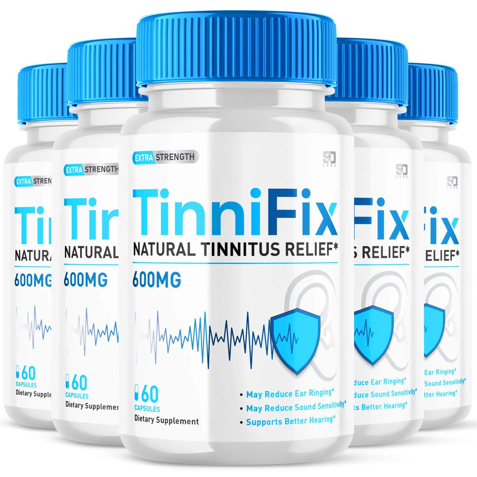 TinniFix Pills For Advanced Ear Health Support & Tinnitus Relief 300 Capsules