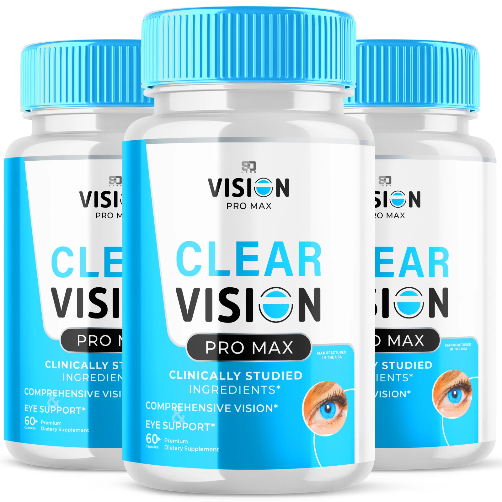 Clear Vision Pro Max Support Healthy Vision & Enhance Eye Function (3 Pack)